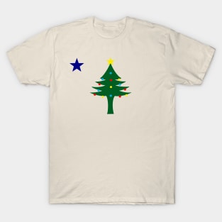 A Merry Christmas Maine flag T-Shirt